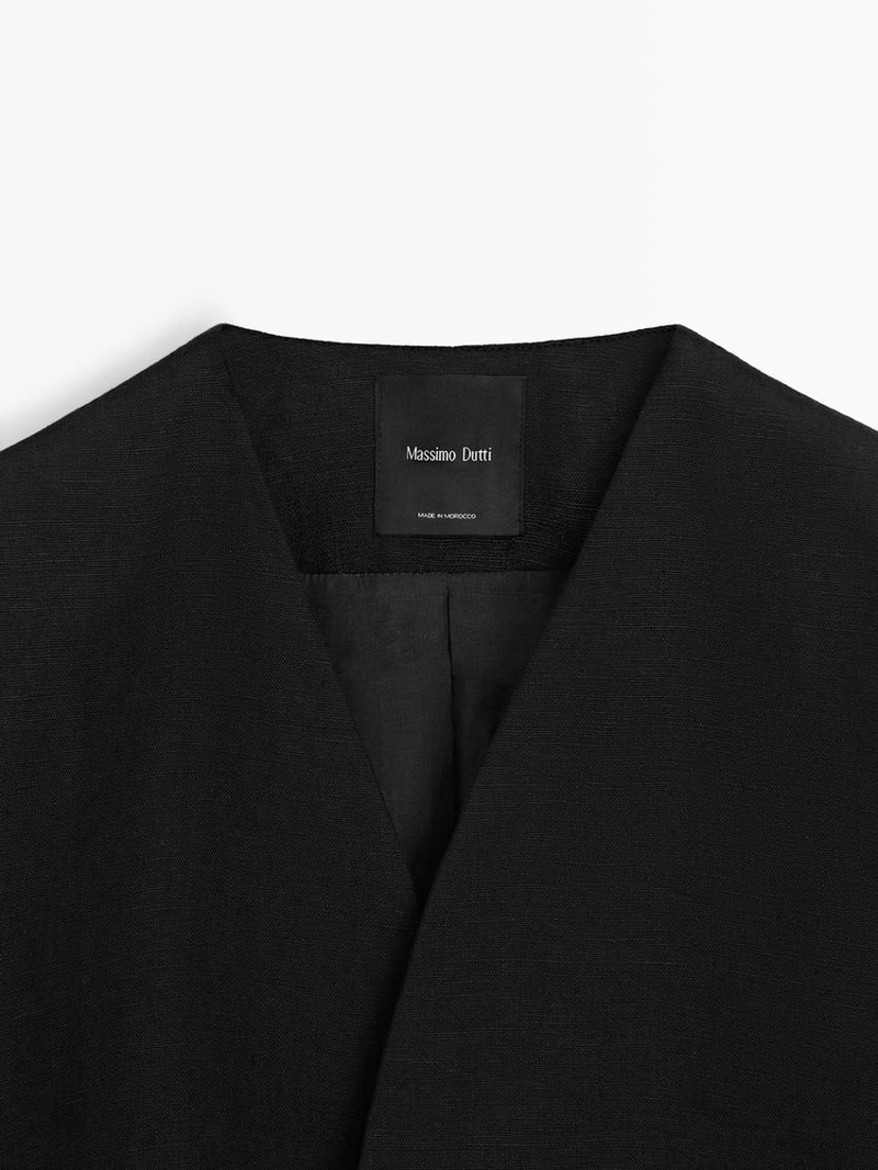 Льняной безворсовый блейзер