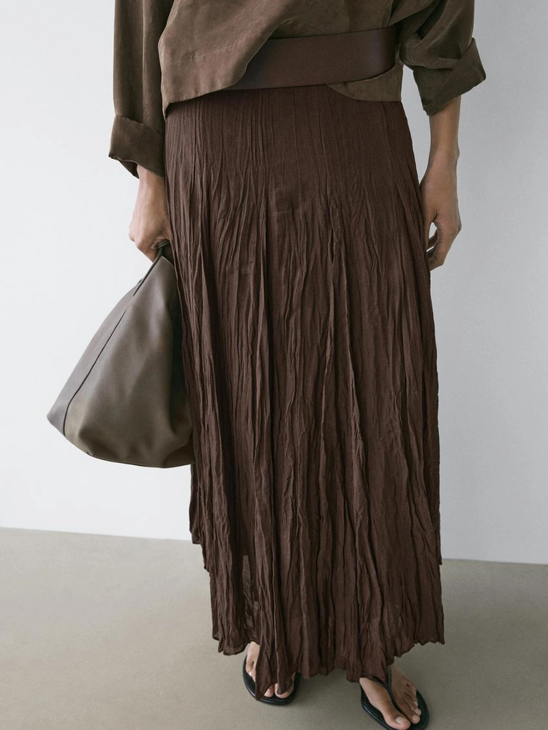 Юбка миди с расклешенными вставками