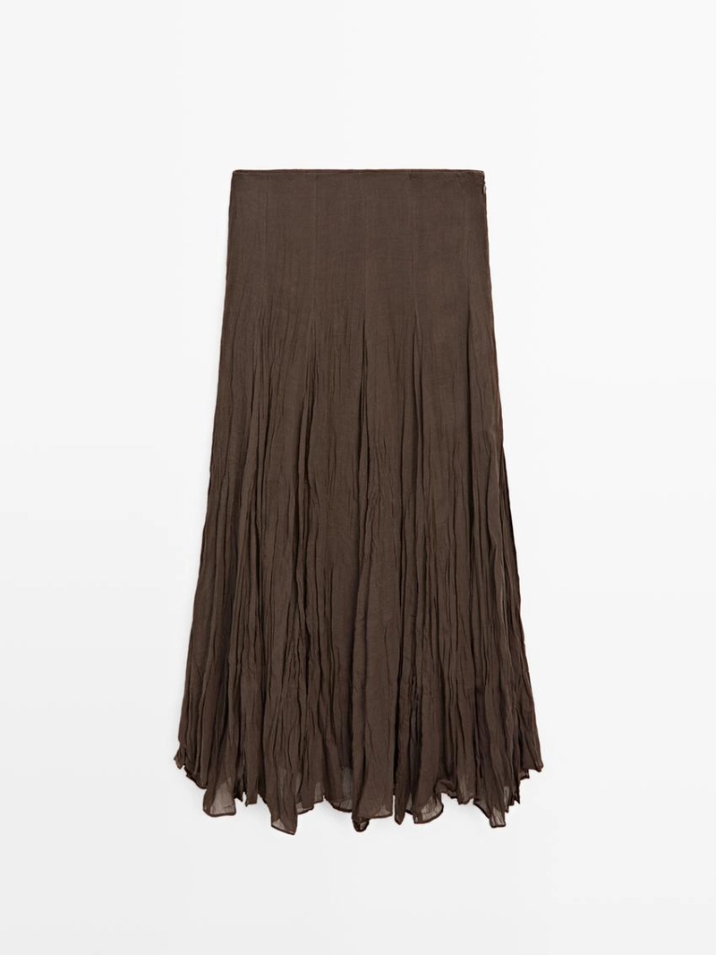 Юбка миди с расклешенными вставками