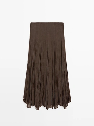 Юбка миди с расклешенными вставками- Заказать в России