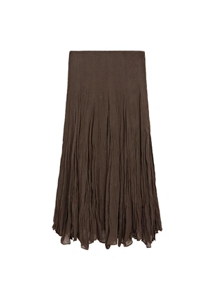 Юбка миди с расклешенными вставками- Заказать в России