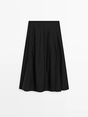 Юбка-миди с рельефами и складками- Заказать в России