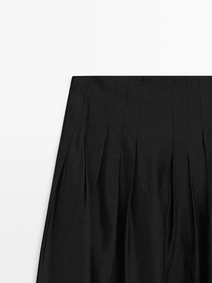 Юбка-миди с рельефами и складками- Заказать в России