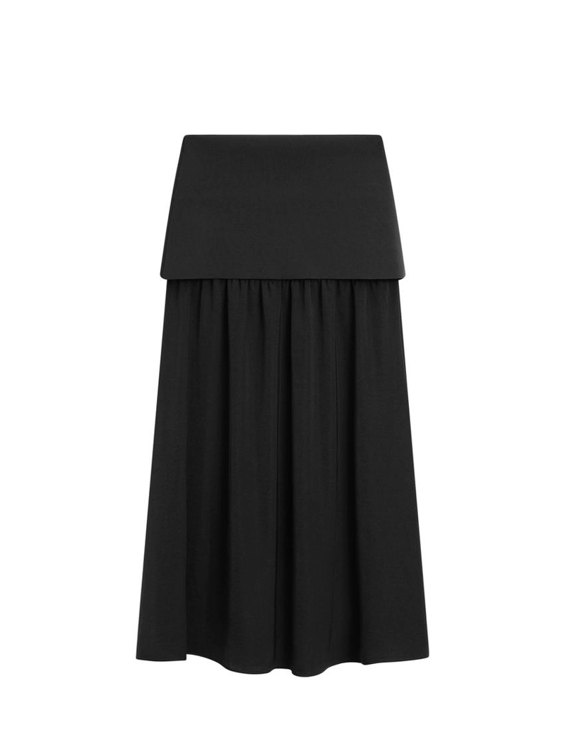 Юбка-миди с контрастными деталями