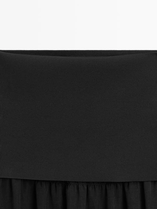 Юбка-миди с контрастными деталями- Заказать в России