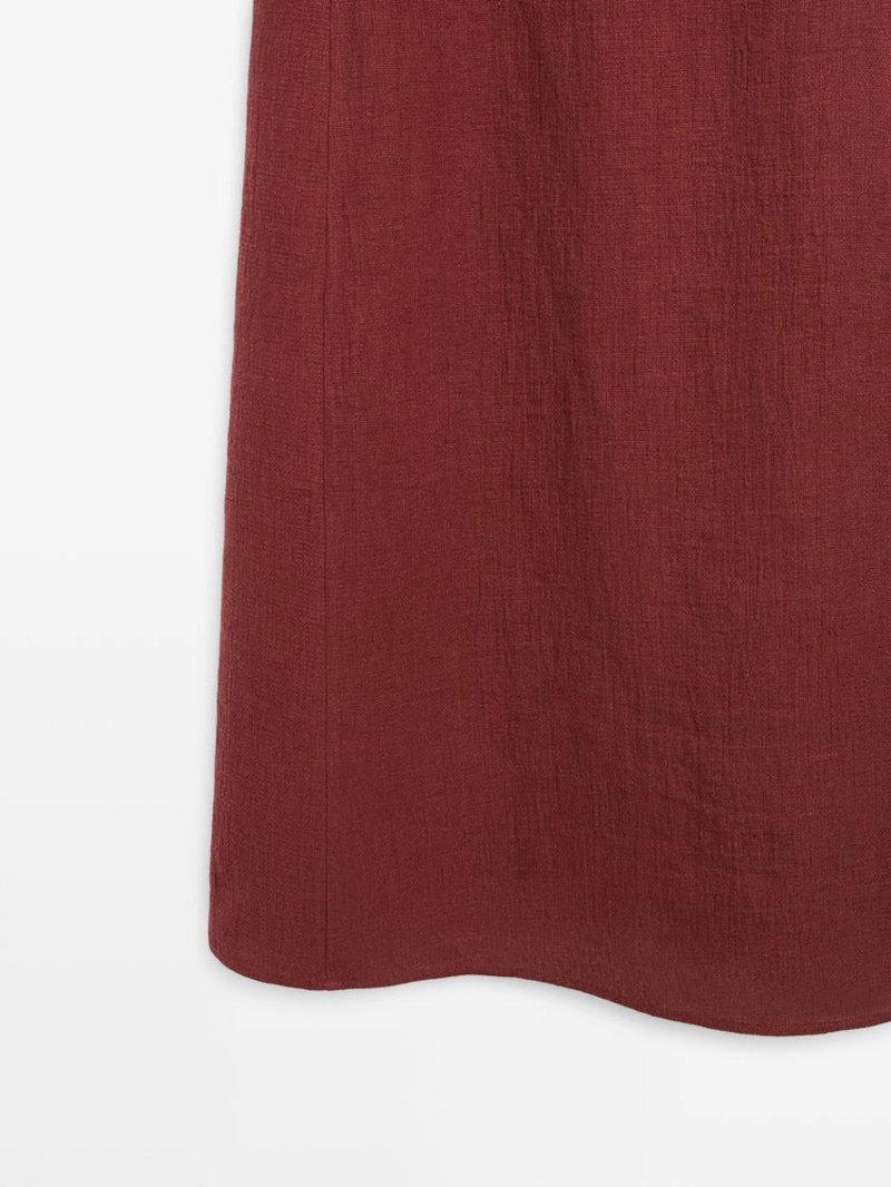 Платье на шею из 100% льна