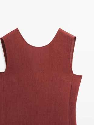 Платье на шею из 100% льна- Заказать в России