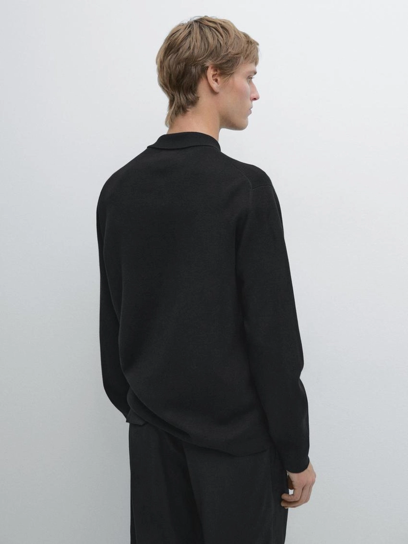 Кардиган из хлопка и шерсти с застежкой на молнии и карманами