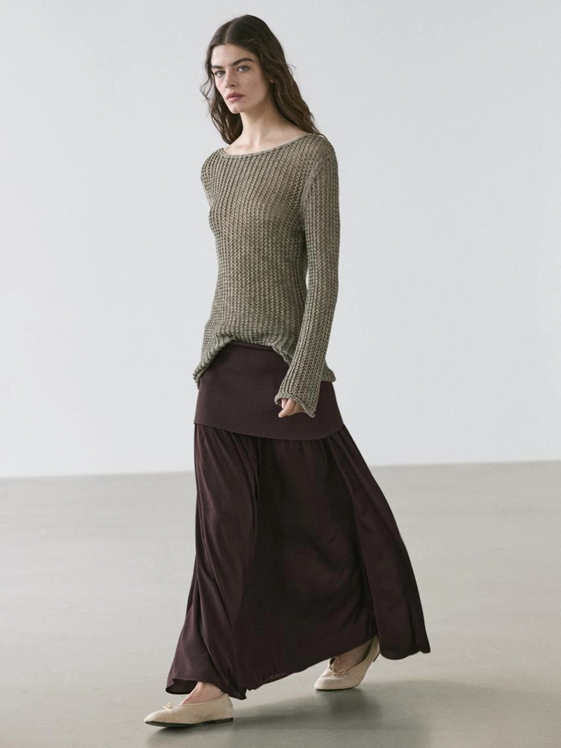 Свитер из хлопково-шерстяной смеси с вышивкой