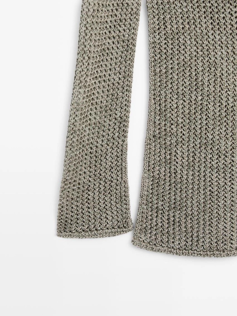 Свитер из хлопково-шерстяной смеси с вышивкой