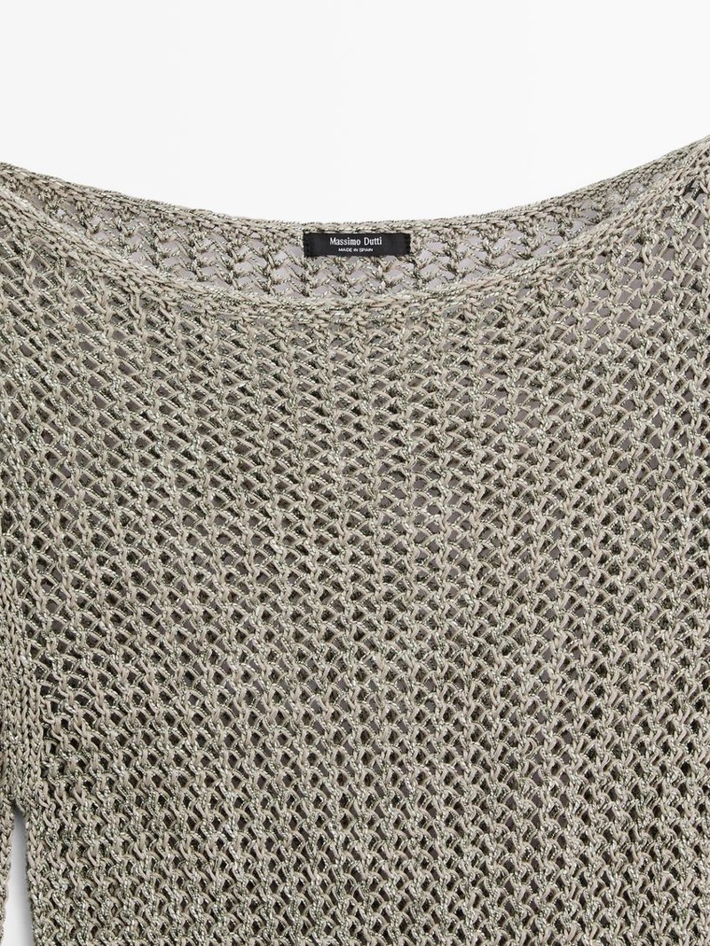 Свитер из хлопково-шерстяной смеси с вышивкой