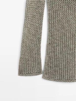 Свитер из хлопково-шерстяной смеси с вышивкой- Заказать в России