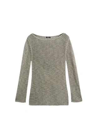 Свитер из хлопково-шерстяной смеси с вышивкой- Заказать в России