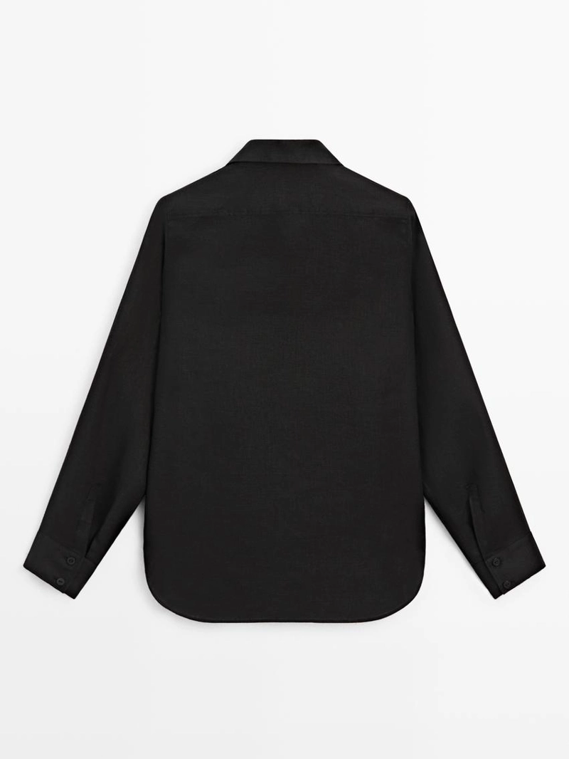 Рубашка из льна с плавным падением