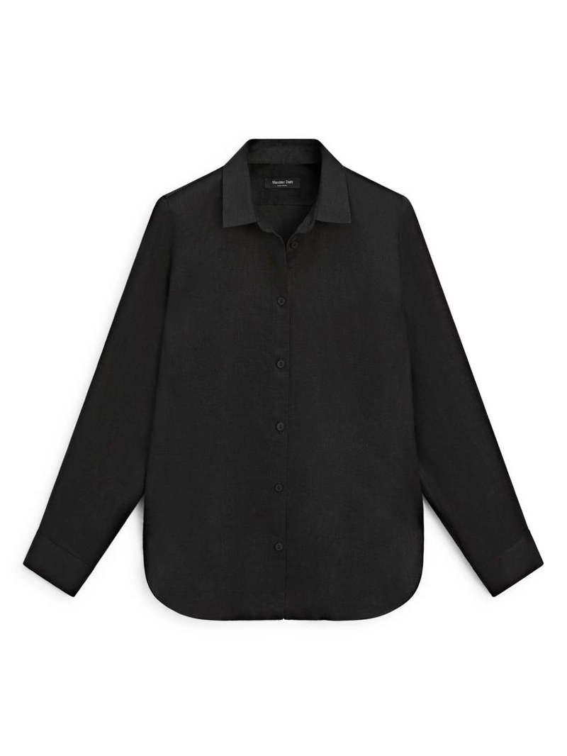 Рубашка из льна с плавным падением