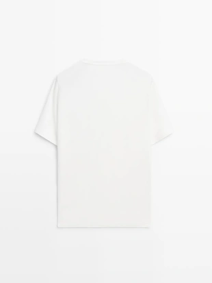 Футболка из льняной смеси на короткий рукав- Заказать в России