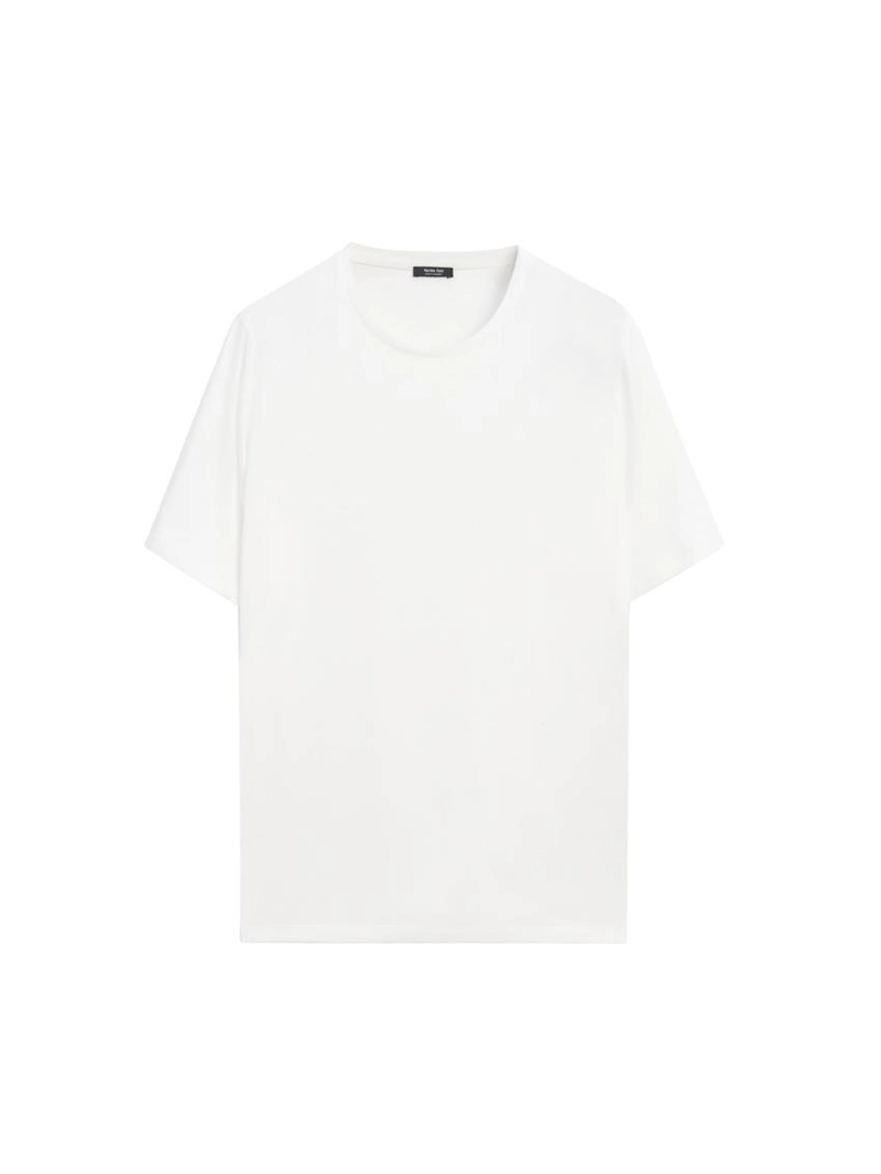 Футболка из льняной смеси на короткий рукав