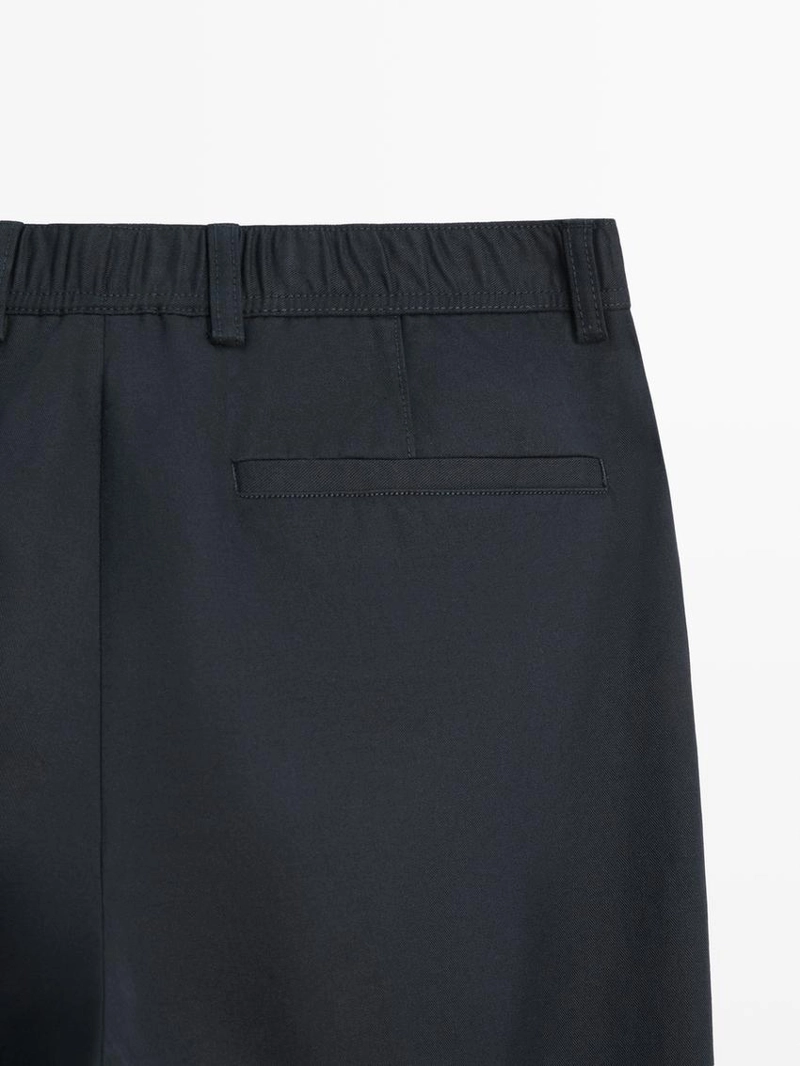 Хлопковые брюки в стиле джоггер из смесового материала