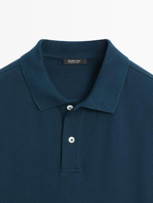 Поло из микротекстурированного хлопка- Заказать в России