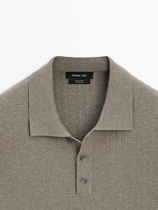 Купить Massimo Dutti Поло-свитер из хлопкового трикотажа