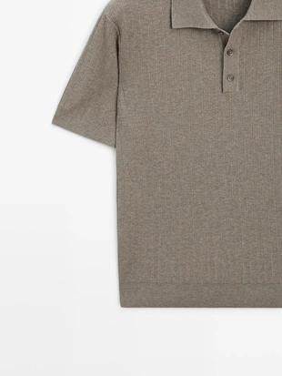 Поло-свитер из хлопкового трикотажа- Заказать в России