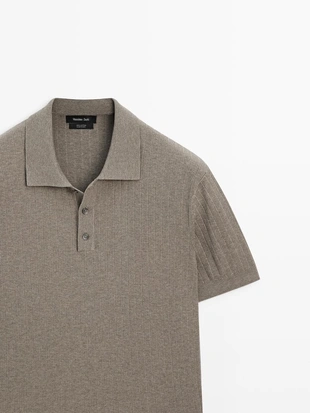 Поло-свитер из хлопкового трикотажа- Заказать в России