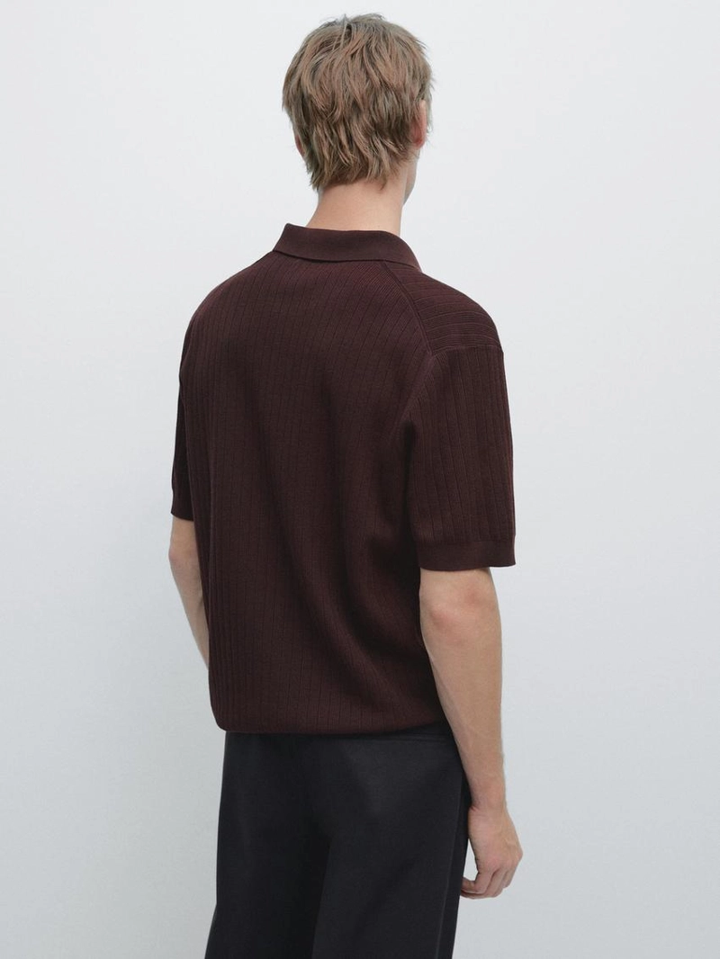 Водолазка-поло из хлопкового трикотажа