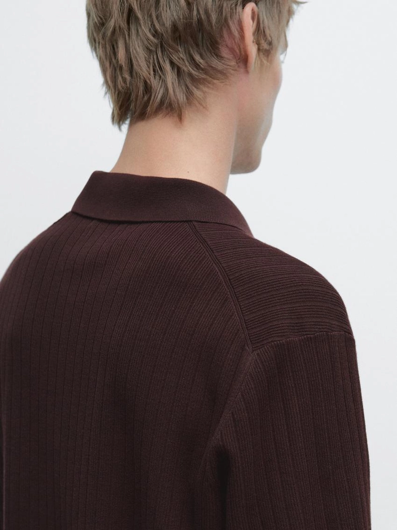 Водолазка-поло из хлопкового трикотажа