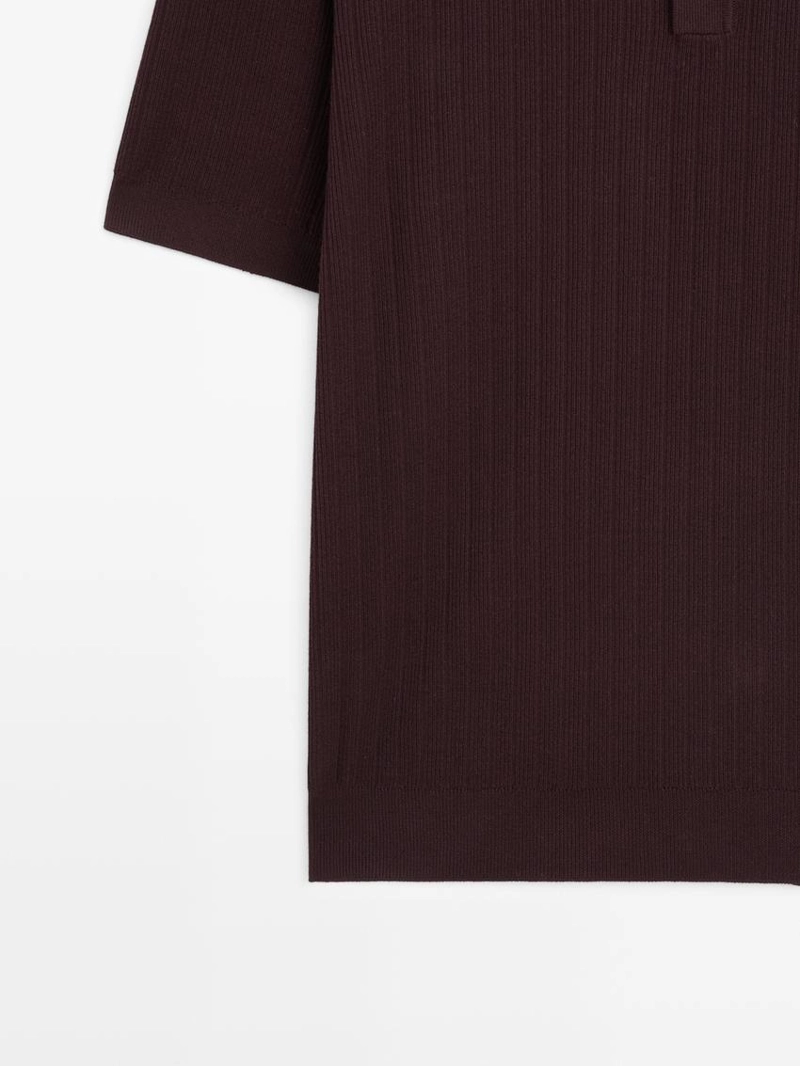 Водолазка-поло из хлопкового трикотажа