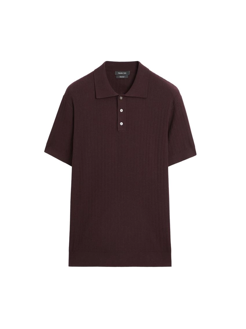 Водолазка-поло из хлопкового трикотажа