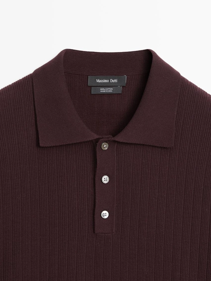 Водолазка-поло из хлопкового трикотажа