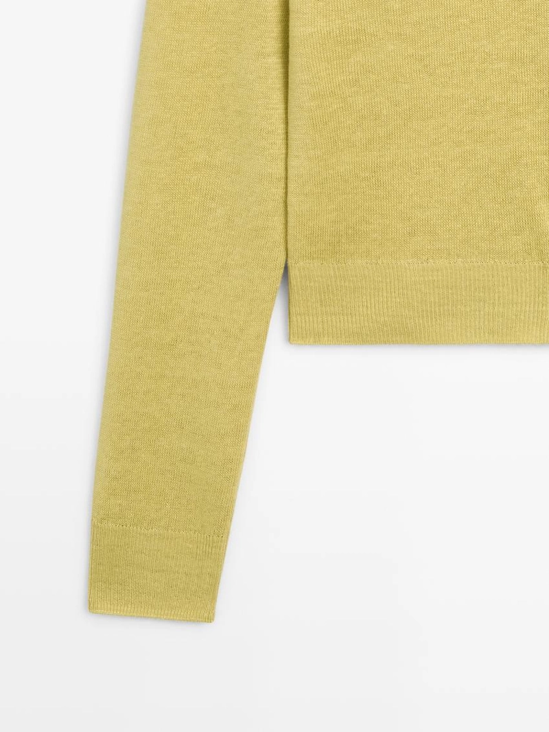 Кардиган из льняной ткани на пуговицах