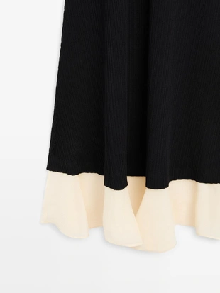 Платье миди с плиссировкой и оборками- Заказать в России