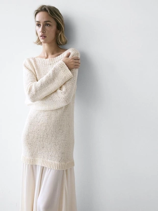 Асимметричное миди-платье с контрастными деталями- Заказать в России