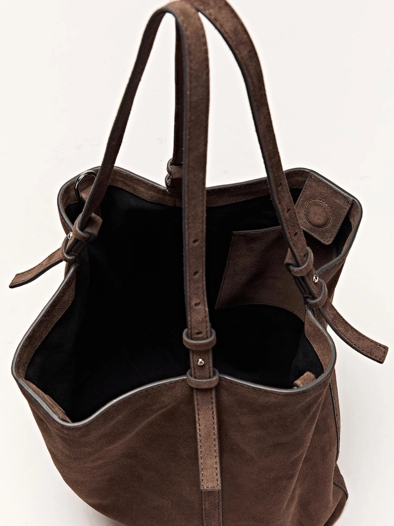 Сумка-тоут из разделанной замши