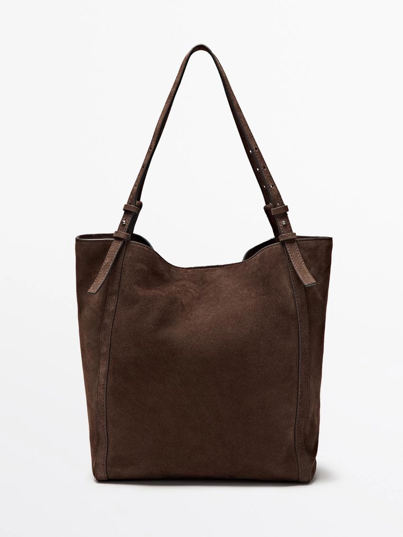 Сумка-тоут из разделанной замши