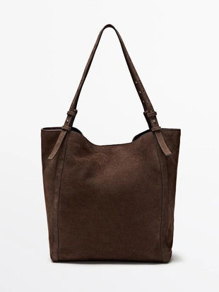 Сумка-тоут из разделанной замши- Заказать в России