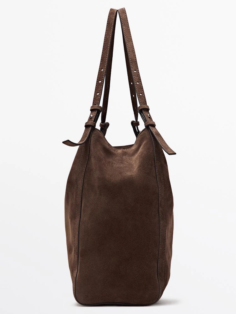 Сумка-тоут из разделанной замши