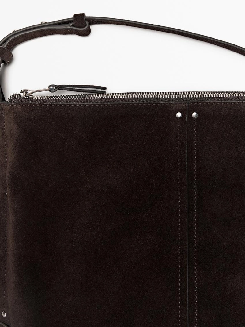 Сумка из разделанной замши