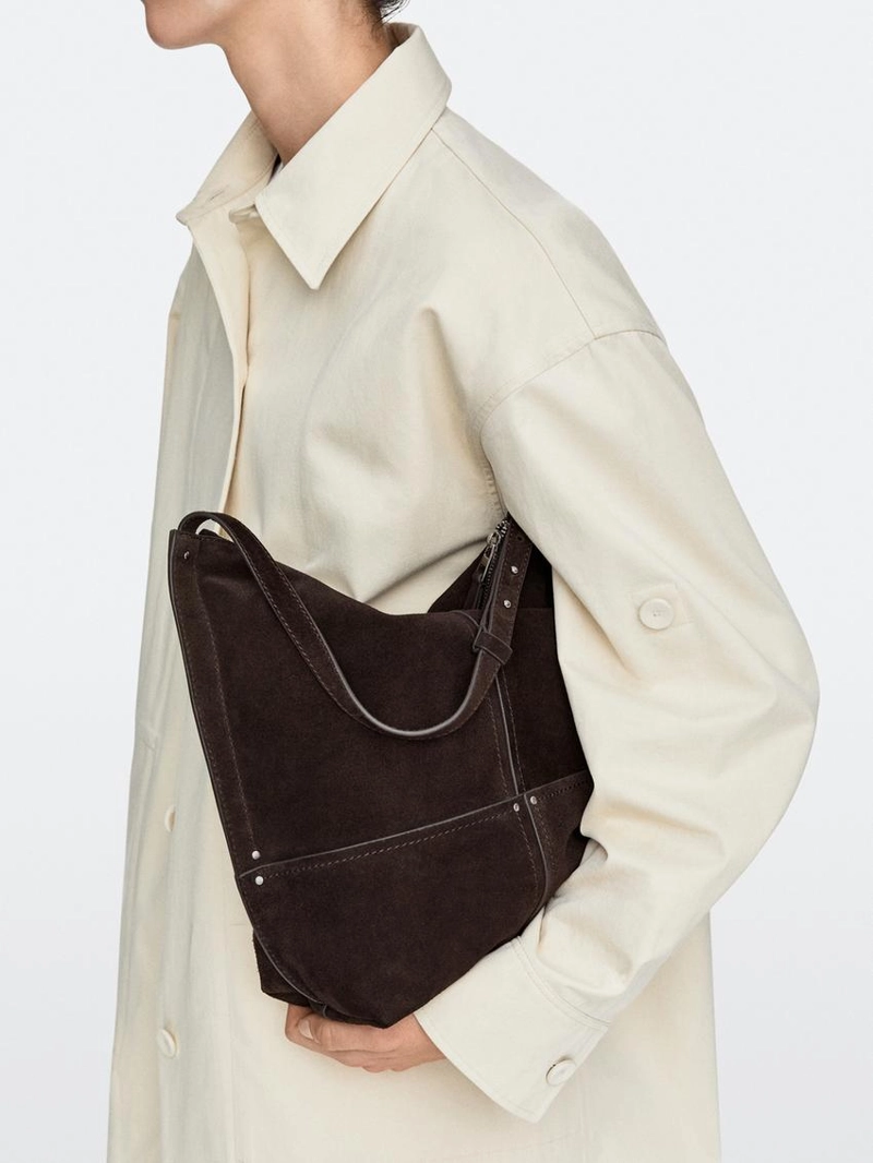 Сумка из разделанной замши