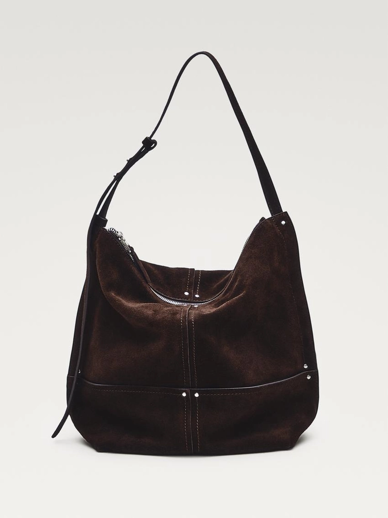 Сумка из разделанной замши