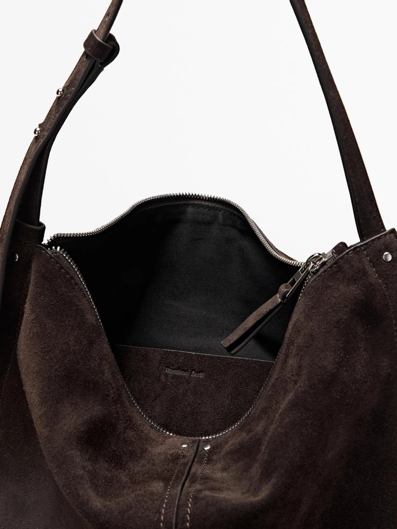 Сумка из разделанной замши