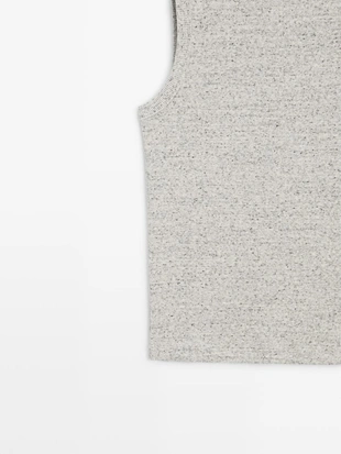 Купить Massimo Dutti Футболка без рукавов из хлопкового смесового материала