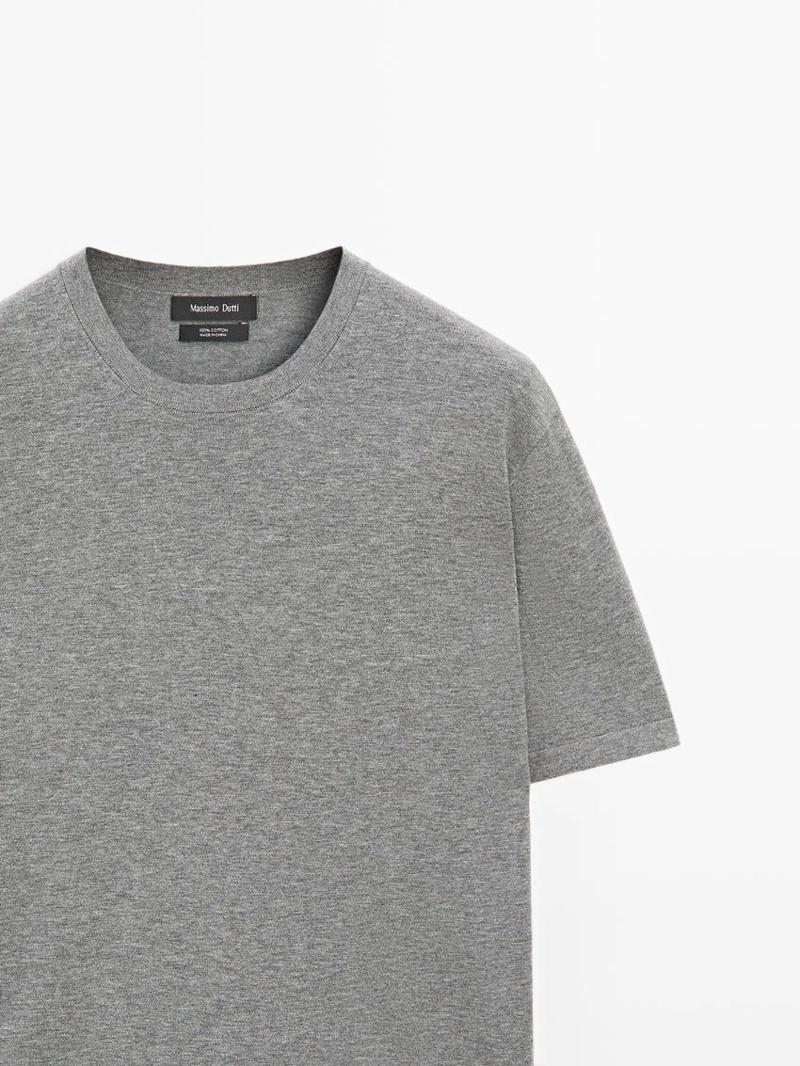 Вязаная хлопковая футболка