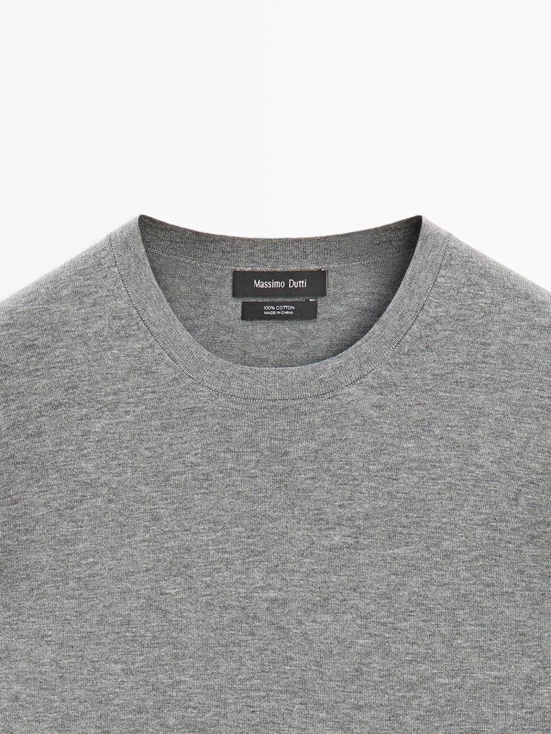 Вязаная хлопковая футболка