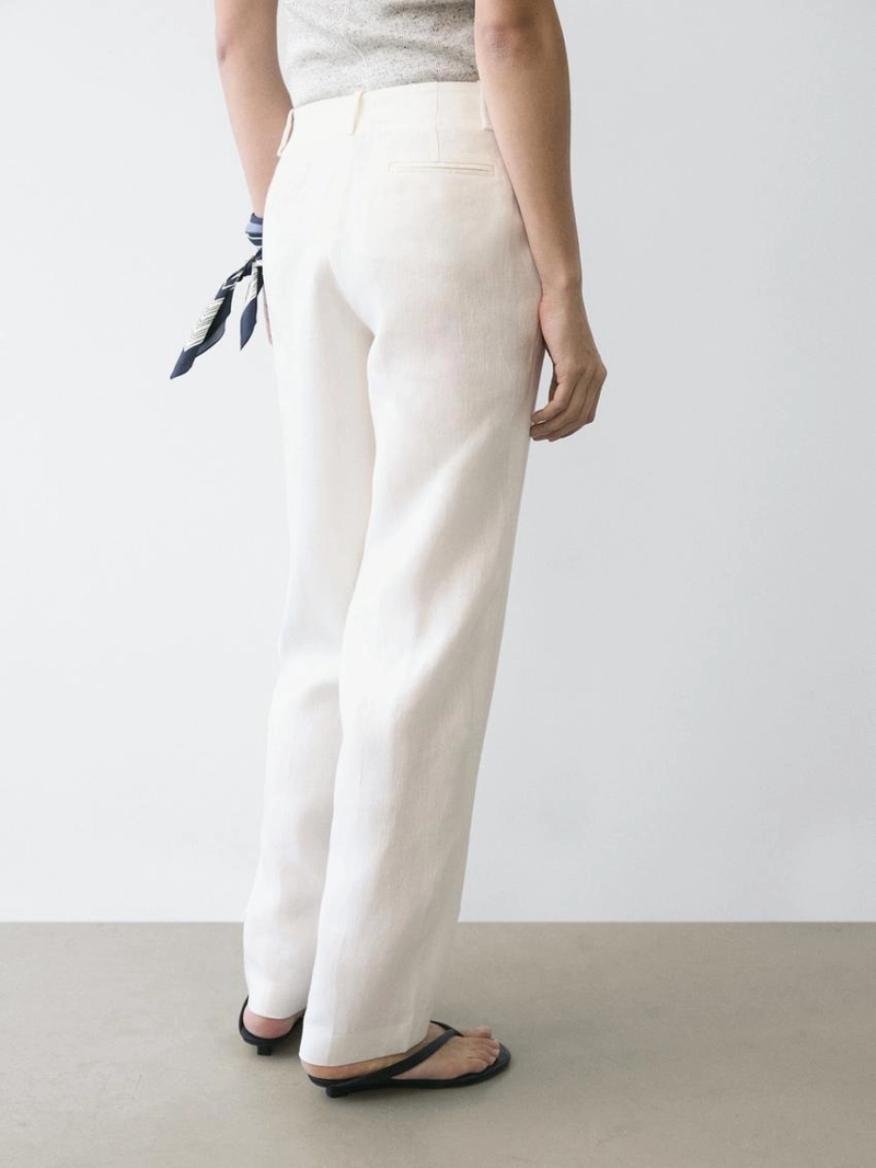 Брюки для льняного костюма
