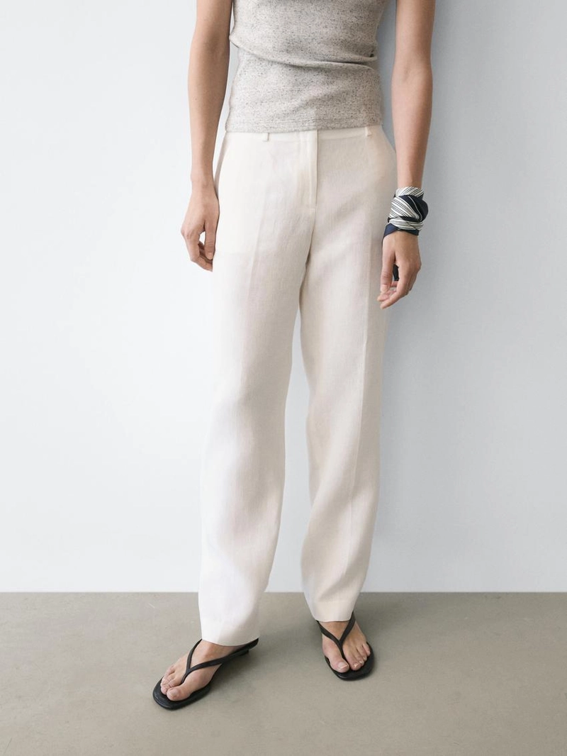 Брюки для льняного костюма