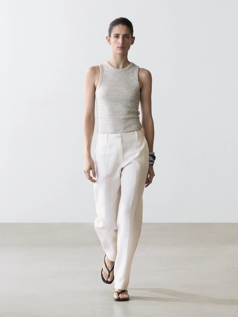 Брюки для льняного костюма