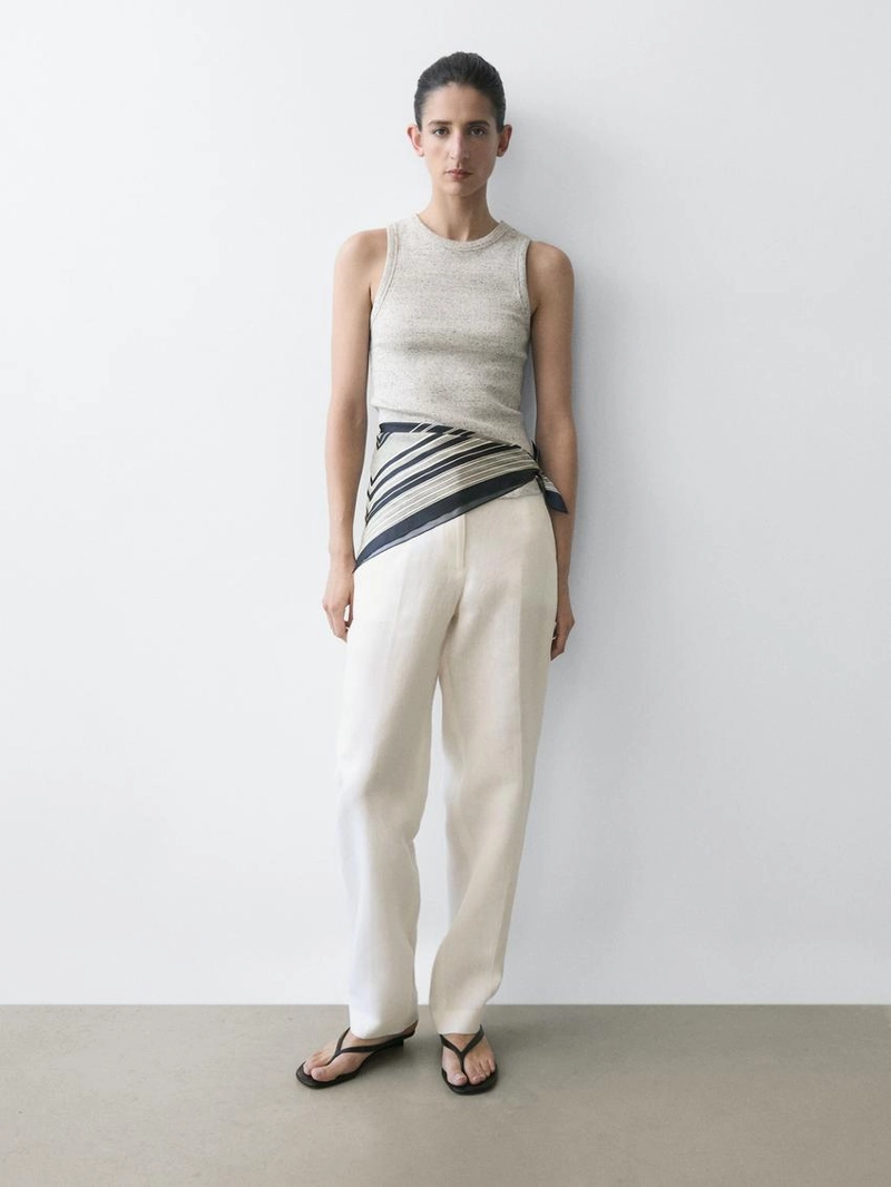 Брюки для льняного костюма