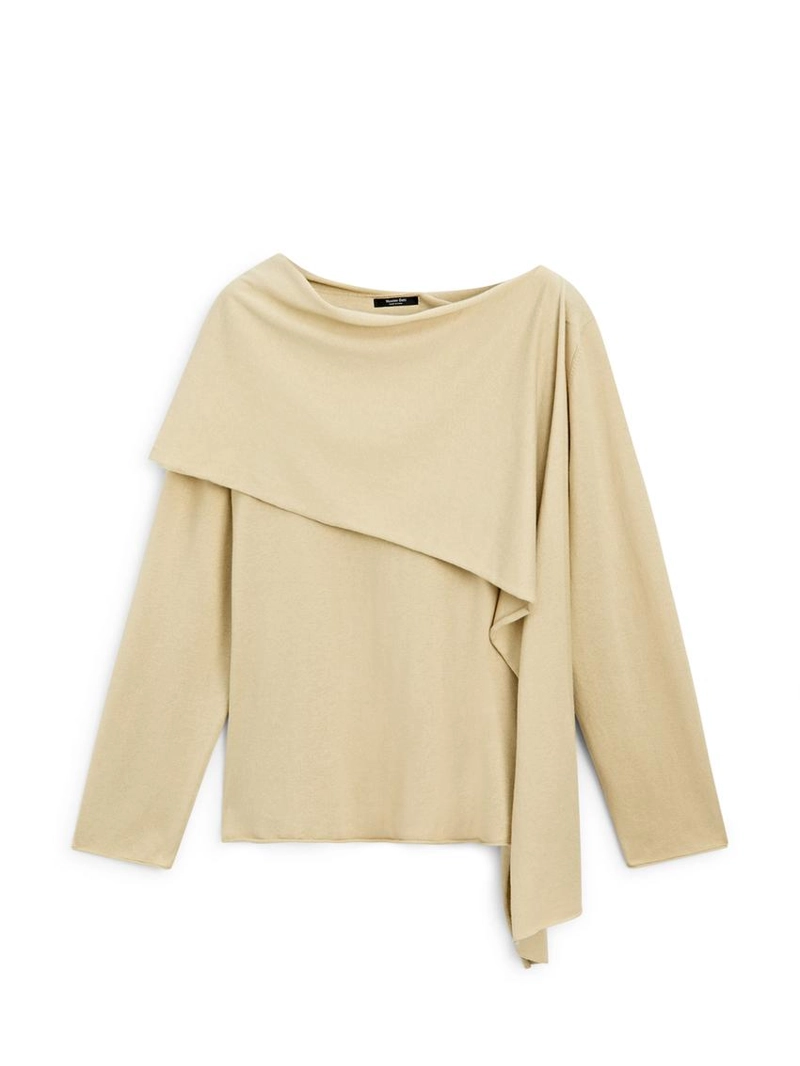 Трикотажный свитер с деталями шарфа